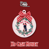 $12 Donation- Handmade Acrylic K9 Christmas Ornaments (Limited Time Only)