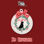 $12 Donation- Handmade Acrylic K9 Christmas Ornaments (Limited Time Only)