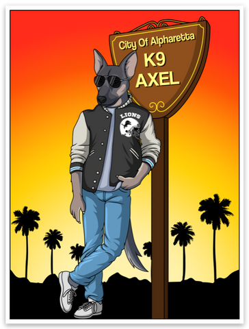$6 Donation- Limited Edition K9 Axel Sticker