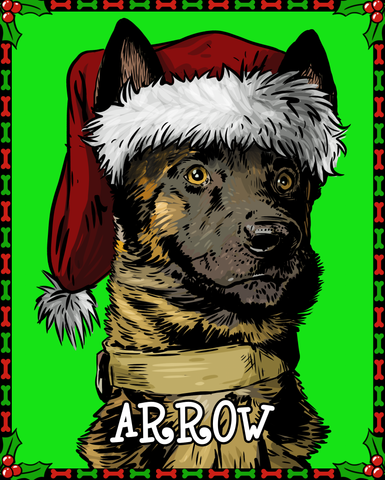 $6 Donation- Limited Edition K9 Arrow Christmas Sticker