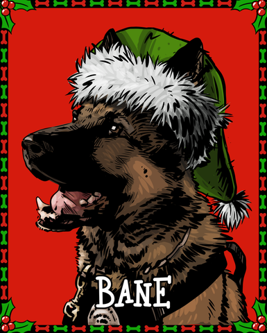 $6 Donation- Limited Edition K9 Bane Christmas Sticker