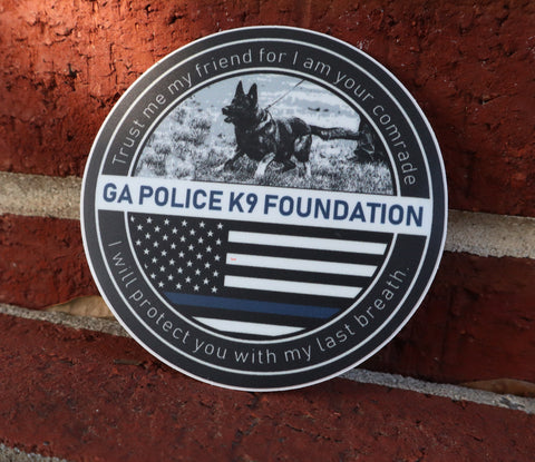 Police Foundations Sticker $7 Donation- GA Police K9 Foundation Circle Sticker – Georgia Police K9 ...