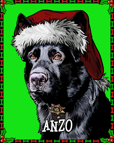 $6 Donation- Limited Edition K9 Anzo Christmas Sticker