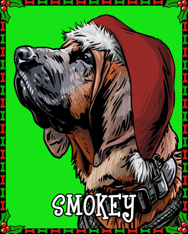 $6 Donation- Limited Edition K9 Smokey Christmas Sticker