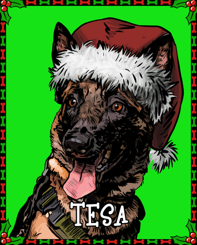 $6 Donation- Limited Edition K9 Tesa Christmas Sticker