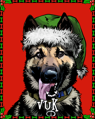 $6 Donation- Limited Edition K9 Vuk Christmas Sticker